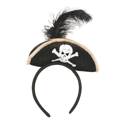 Fun Express Black Pirate Headband Hat for Girls - Halloween Costume Accessories