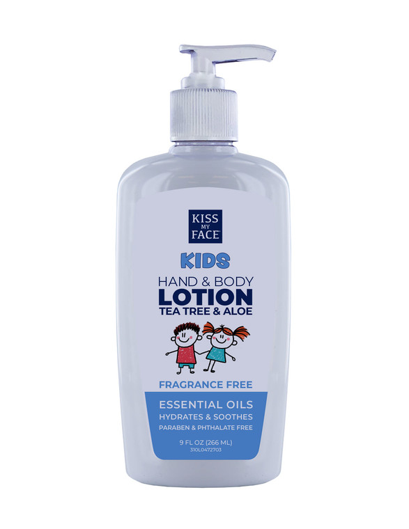 Kiss My Face Kids Fragrance-Free Hand & Body Lotion - Hydrate And Soothe Skin - Vegan & Cruelty-Free - Easy To Use Hand Lotion Pump - Suitable For Se