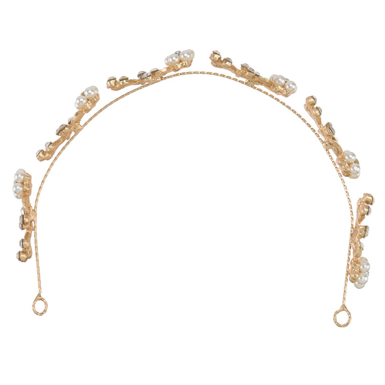 Lurrose Bridal Headband for Women Wedding Hair Accessories Rhinestone Pearl Design Lightweight Comfortable for Parties Prom Special Occasions