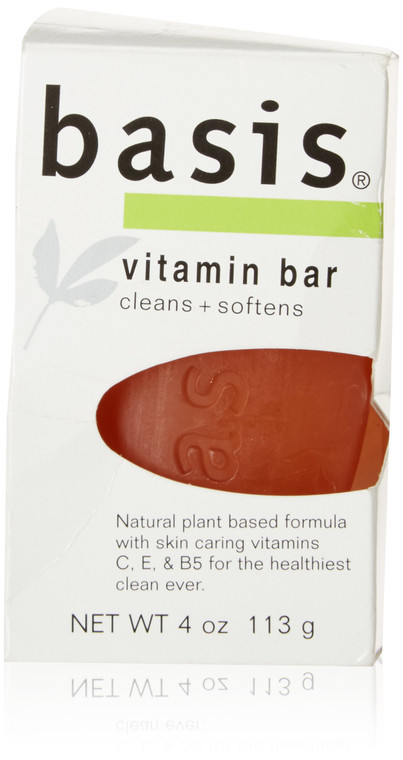 Basis Vitamin Soap Bar Cleans and Softens -- 4 oz