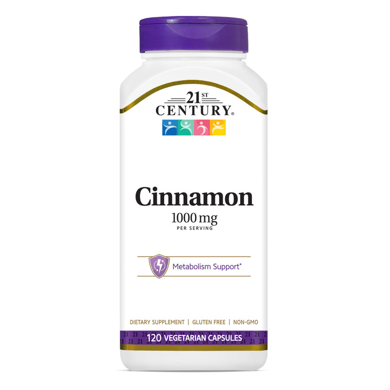 21st Century Cinnamon, 120 Vegetarian Capsules (500 mg per Capsule)