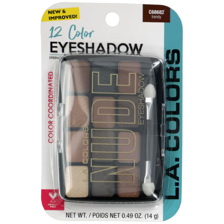 L.A. Colors Expressions, 12 Color Eyeshadow, BEP423 Trendy, .49 Oz