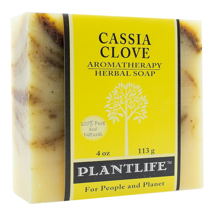 Plantlife Cassia Clove Bar Soap - Moisturizing and Soothing Soap for Your Skin - Hand Crafted Using Plant-Based Ingredients - Made in California 4oz