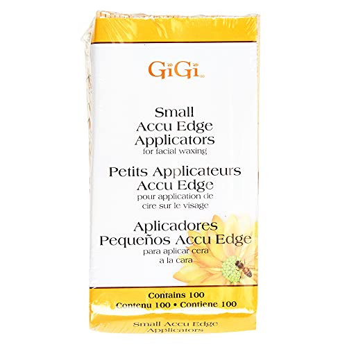 GiGi Accu Edge Wax Sticks for Hair Removal  Small, Wax Applicator Sticks, Wooden Waxing Stick for Upper Lip & Eyebrows, 100 ct