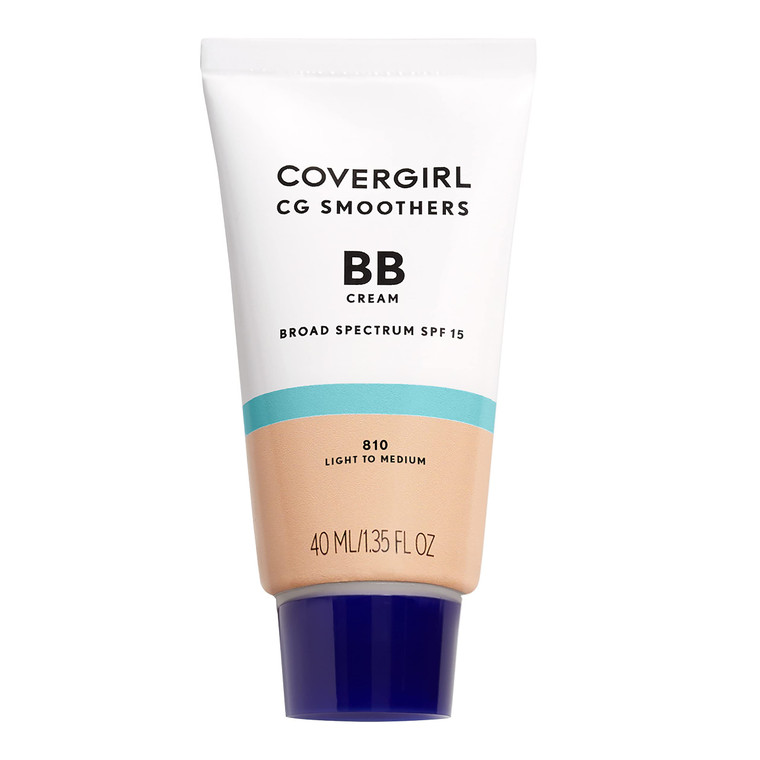 COVERGIRL Smoothers Lightweight BB Cream, 1 Tube (1.35 Ounce), Light to Medium 810 Skin Tones, Hydrating BB Cream with SPF 21 Sun Protection (Packagi
