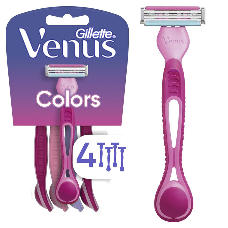 Gillette Venus Simply3 Women's Disposable Razors, 4 Count, 1 Pack