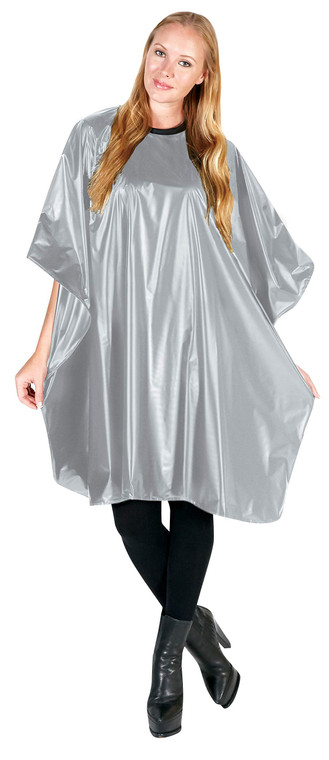 Betty Dain Jumbo Shampoo Cape, 45" W x 54" L, Waterproof and Stain-resistant Vinyl, Soft Nylon Neckband, Touch-and-close Fastener, Machine Washable,