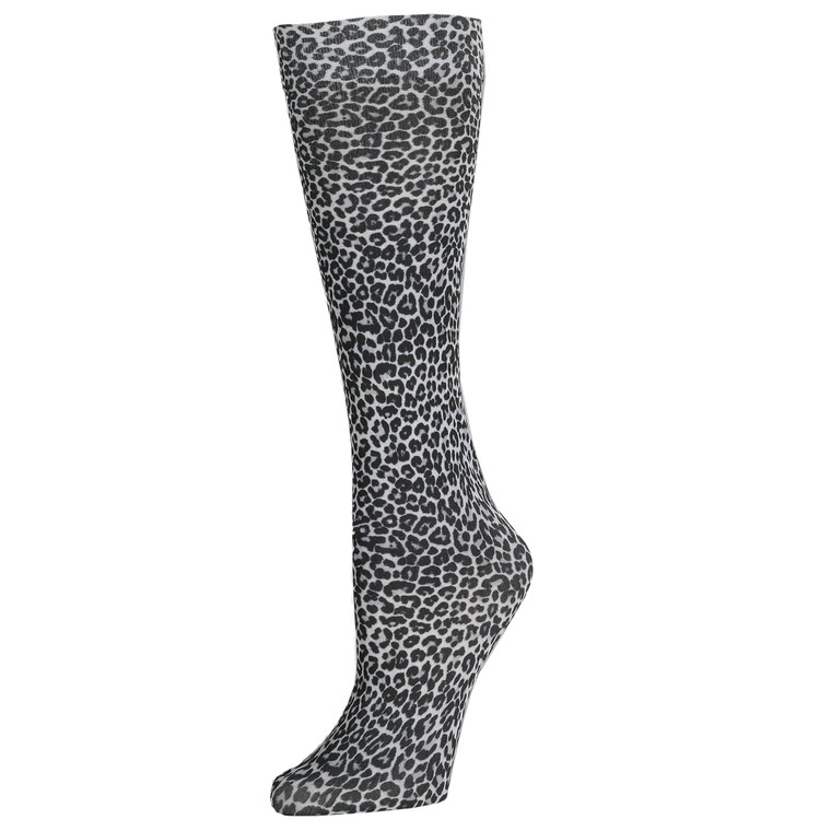 Celeste Stein Therapeutic Compression Socks, Black Grey Spots, 8-15 mmhg, 1-Pair