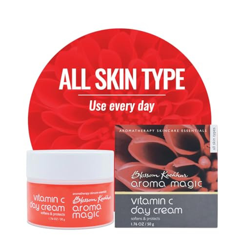 Aroma Magic Vitamin C Day Cream with SPF 15 | Anti Aging Daily Face Moisturizer for All Skin Types | Hydrates, Softens & Protects Skin | Lightweight,