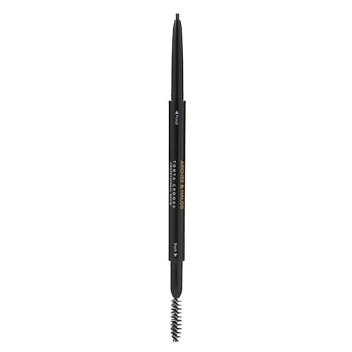 Arches & Halos Micro Defining Brow Pencil - Fuller and More Defined Brows - Long-Lasting, Smudge Proof, Rich Color - Dual Ended Pencil with Brush - V