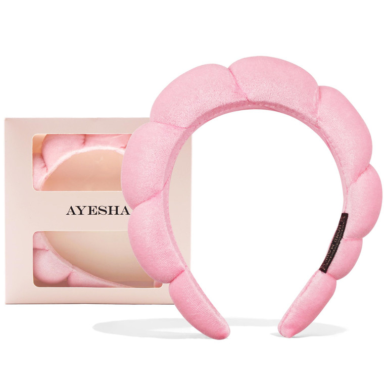 Ayesha Spa Headband for Women Sponge Headband for Washing Face Clouds Soft Hairband Skincare Makeup Headbands for Women Girls Shower Makeup Skincare