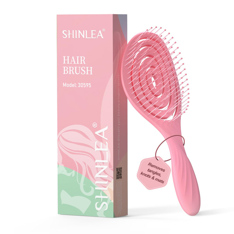 SHINLEA Detangle Hair Brush, Detangling Wet Spiral Hairbrush for Women, Men, kids, Vented Detangler for Blow Drying, Glide Through Tangles For All Ha