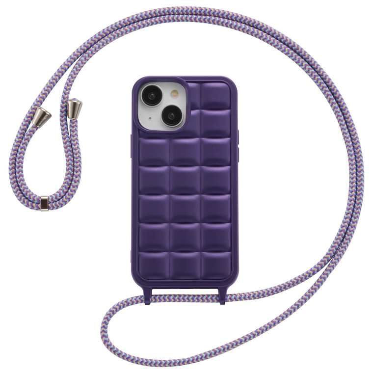 ZCDAYE for iPhone 13/iPhone 14 Case with Strap, Soft Silicone Case with Crossbody Phone Lanyard, Adjustable Neck Shoulder Strap Women Men Shockproof