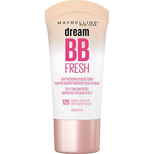 Maybelline Dream Fresh Skin Hydrating BB cream, 8-in-1 Skin Perfecting Beauty Balm with Broad Spectrum SPF 30, Sheer Tint Coverage, Oil-Free, Medium,