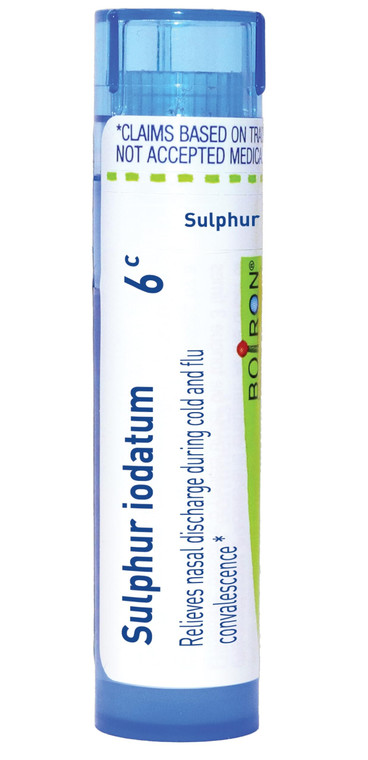 Boiron Sulphur Iodatum 6C Homeopathic Medicines for Runny Nose - 80 Pellets