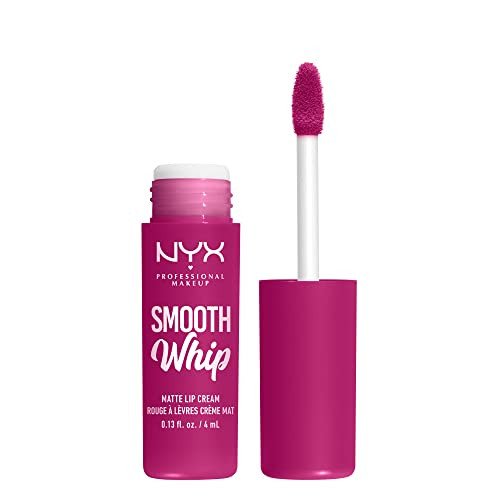 NYX PROFESSIONAL MAKEUP Smooth Whip Matte Lip Cream, Long Lasting, Moisturizing, Vegan Liquid Lipstick - Bday Frosting (Violet Red)