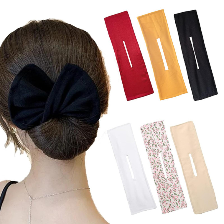 mdgfge 6 Pieces Hair Accessories - Flexible Donut Makers, French Hairstyle Twisters, Curlers with Clips and Ties for Women and Girls (6 Colors)