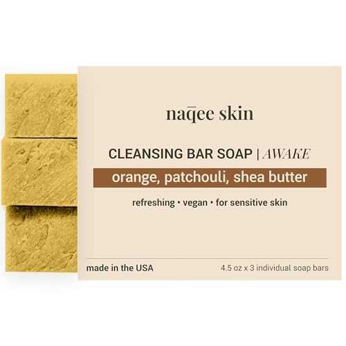 naqee LLC Lavender Soap Bar For Sensitive & Dry Skin With Essential Oils - Made with Organic Ingredients