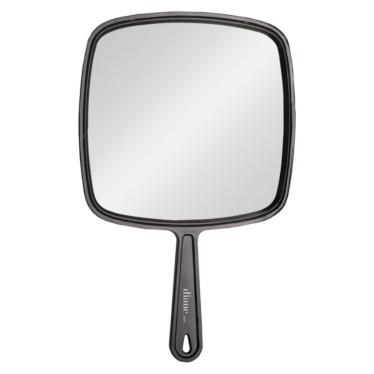 Diane Professional Quality Hand Held Mirror with Handle, Single Sided Vanity Makeup Mirror for Women, Men, Salon, Barber, Shaving, and Travel, Large