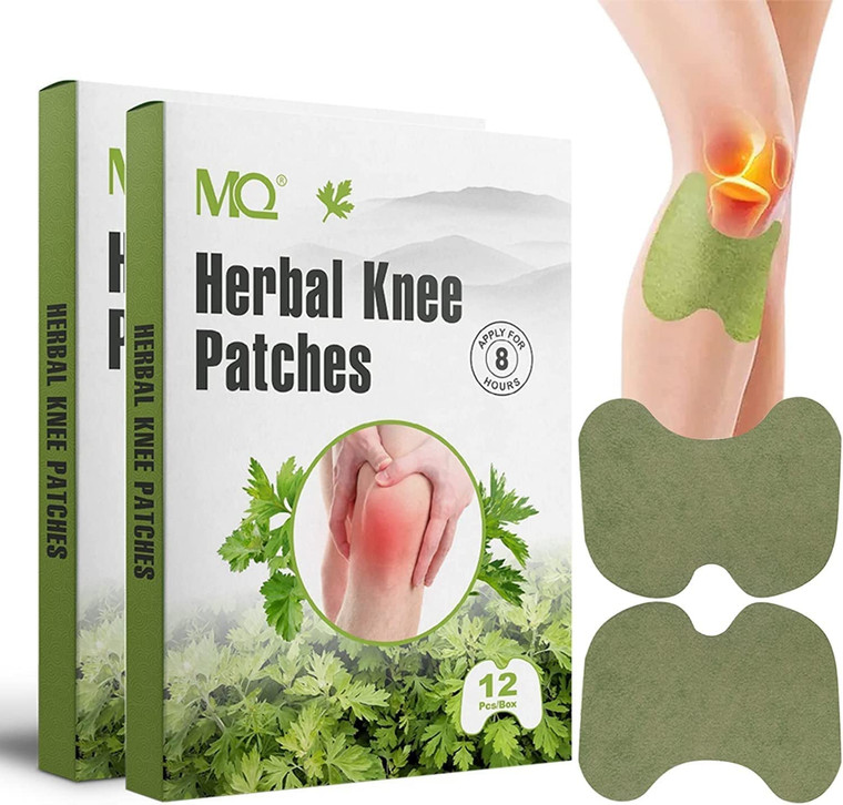 Knee Patches, MQ 24Pcs Maximum Strength Heat Patches Knee Relief Patches, Warming Herbal Patches Long-Lasting Relief for Knee, Back, Neck, Shoulder,