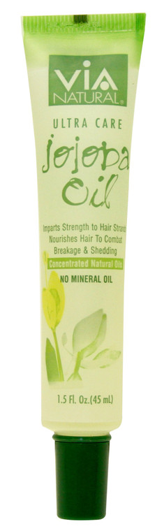 VIA Natural Ultra Care Jojoba Oil Concentrated Natural Oil 1.5oz - Imparts Strength to Hair Strands Nourishes Hair To Combat Breakage & Shedding - 3