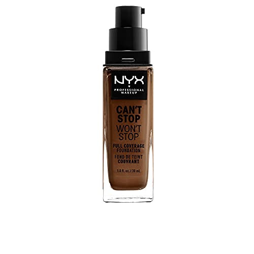 NYX PROFESSIONAL MAKEUP Can't Stop Won't Stop Foundation, 24h Full Coverage Matte Finish - Cocoa