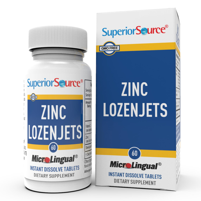 Superior Source Zinc Lozenjets - Immune System Support Supplement - Trace Mineral Supplement Aids Systems & Functions - Zinc Supplement for Women & M