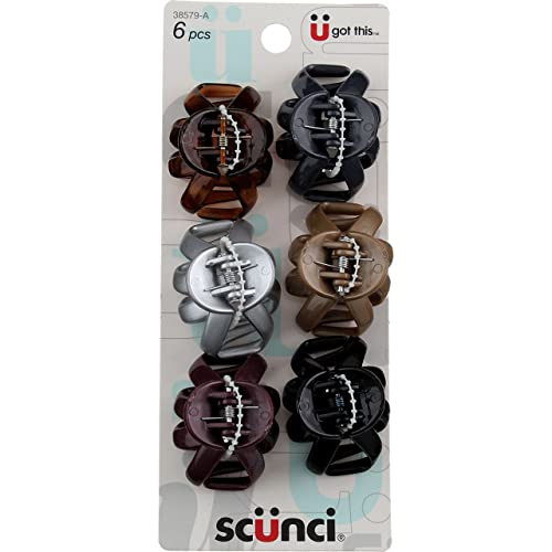Scunci Beauty Octopus Jaw Size 6pk Scunci Efforless Beauty 4cm Octopus Jawclips, 6 Pack