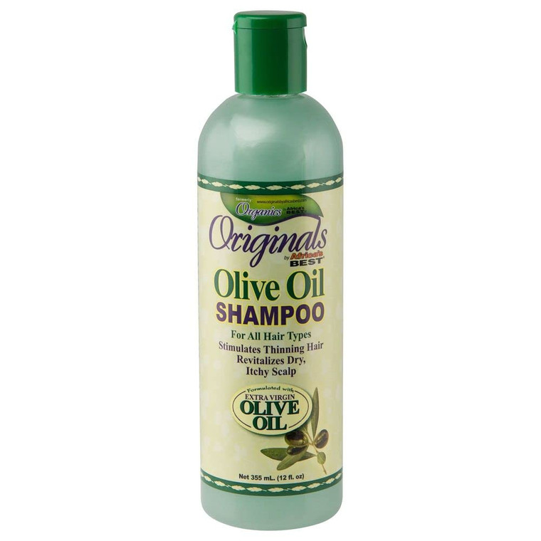 Originals by Africa's Best Olive Oil Shampoo, Formulated With Extra Virgin Olive Oil, Moisturizes, Stimulates Thinning Hair, Revitalizes Dry, Itchy S