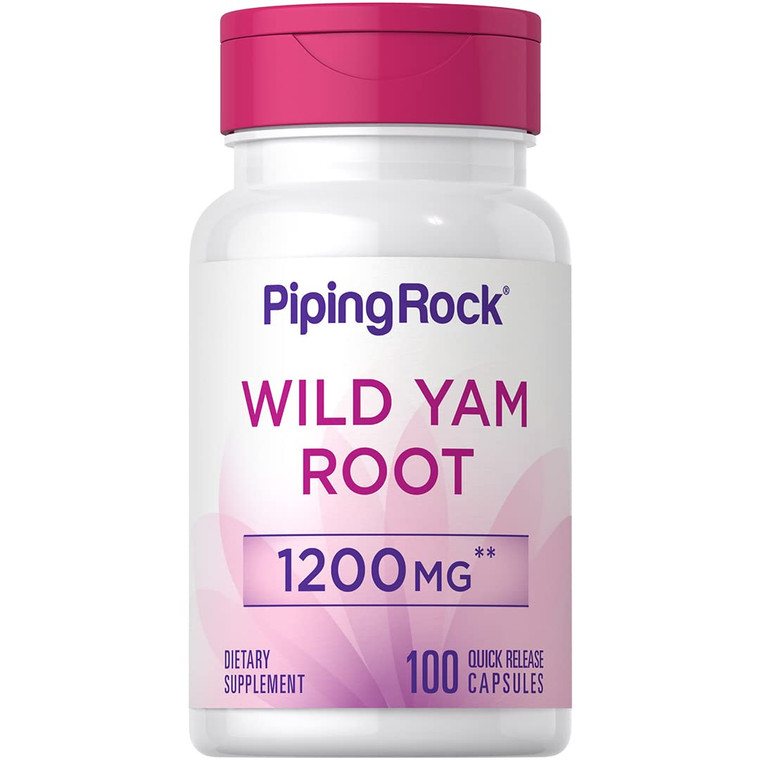 Piping Rock Wild Yam Root Capsules | 100 Count | Extract Supplement | Gluten Free, Non-GMO