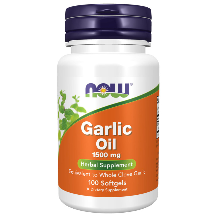 NOW Foods Supplements, Garlic Oil 1500 mg, Serving Size Equivalent to Whole Clove Garlic, 100 Softgels