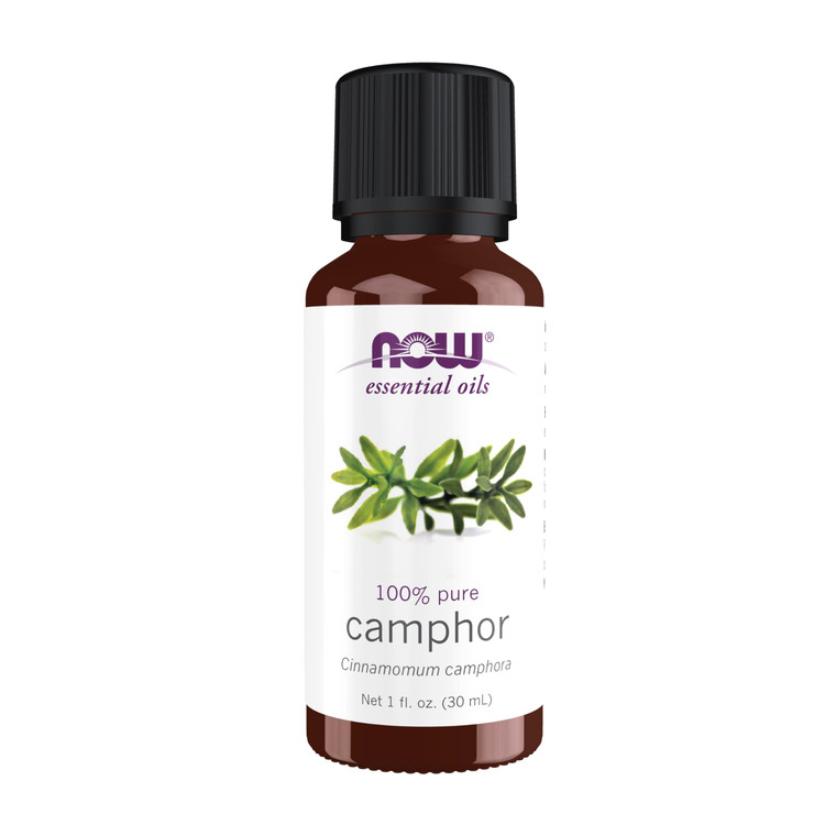 NOW Essential Oils, Camphor Oil, Camphorous Aromatherapy Scent, 100% Pure and Purity Tested, Vegan, Child Resistant Cap, 1-Ounce