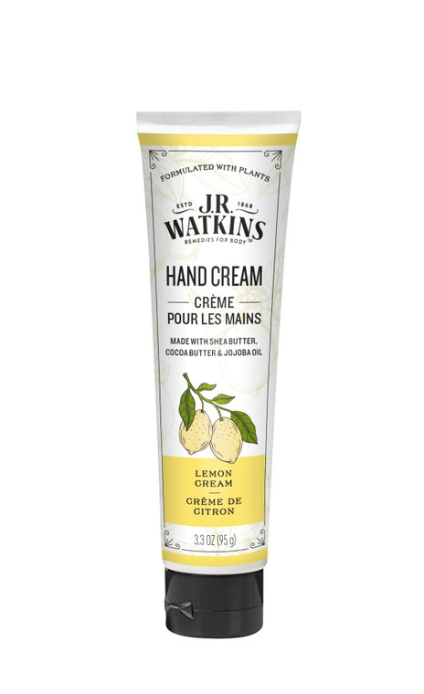 J.R. Watkins Natural Moisturizing Hand Cream, Hydrating Hand Moisturizer with Shea Butter, Cocoa Butter, and Avocado Oil, USA Made and Cruelty Free,