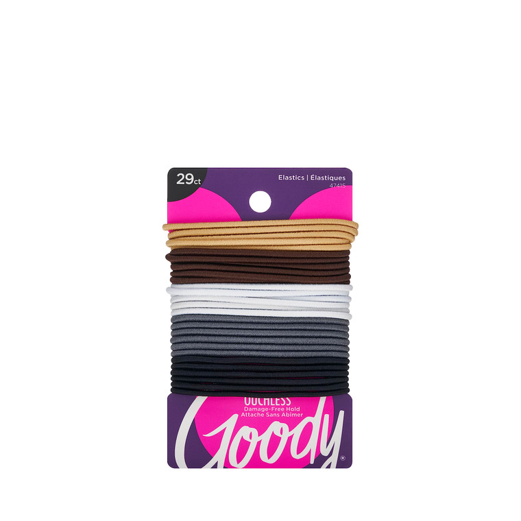 Goody Ouchless Braided Hair Elastics, Neutral, 29 Count