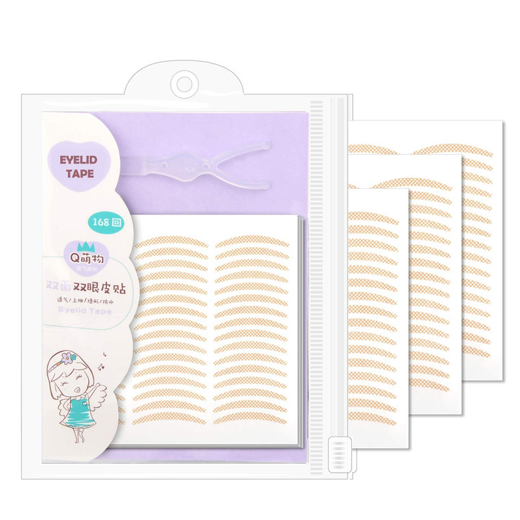 336Pcs Double Eyelid Tape Strips Stickers for Droopy Hooded Eyelids, Eyes Makeup, Uneven Mono-eyelids