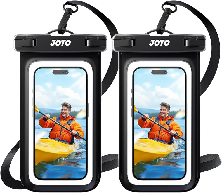 JOTO 2 Pack Waterproof Phone Pouch Case Up to 7", IPX8 Underwater Phone Case Cellphone Dry Bag for iPhone 17/Air 16 15 14 13 12 Pro Max Xs Max XR X 8