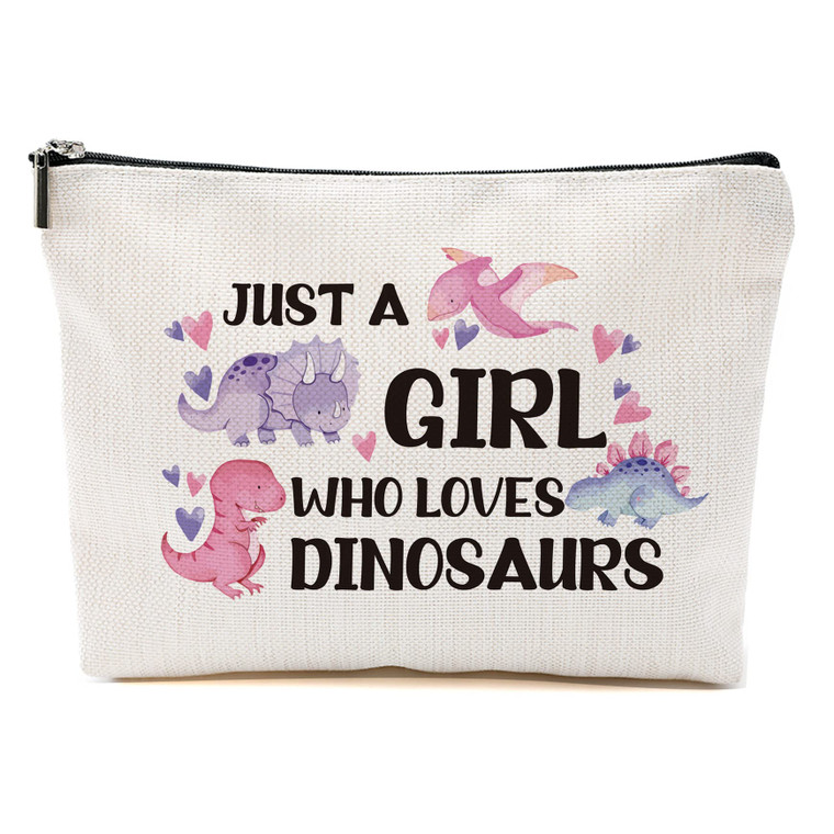 Dinosaur Makeup Bag Dinosaur Gifts for Girls Women Gifts for Adults Dinosaur Stuff Merch Animal Lover Funny Birthday Christmas Gift for Her Daughter