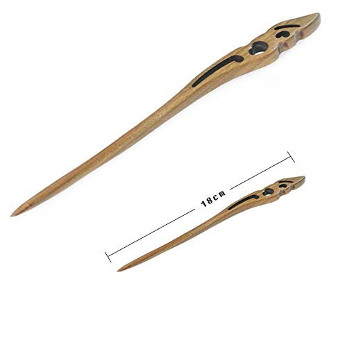 Aeyistry 1 Piece Hair Stick Vintage Style Carved Wooden Hair Chinoiserie Decorative Accessory,Verawood.