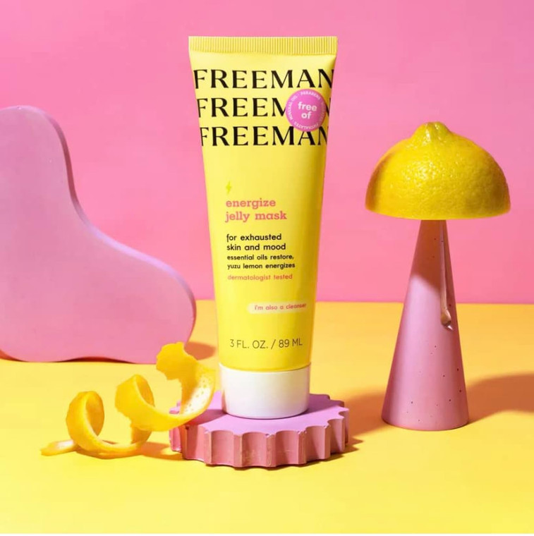 Yuzu Lemon Energize Jelly Mask by Freeman for Unisex - 3 oz Mask