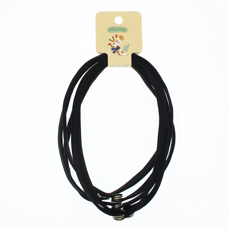 FEEZENT 6PCS High Elasticity Long Snap Hair Ties for Thick Curly Hair and Braids, Connectable Hair Rope, No Slip Adjustable for Puff Ponytail