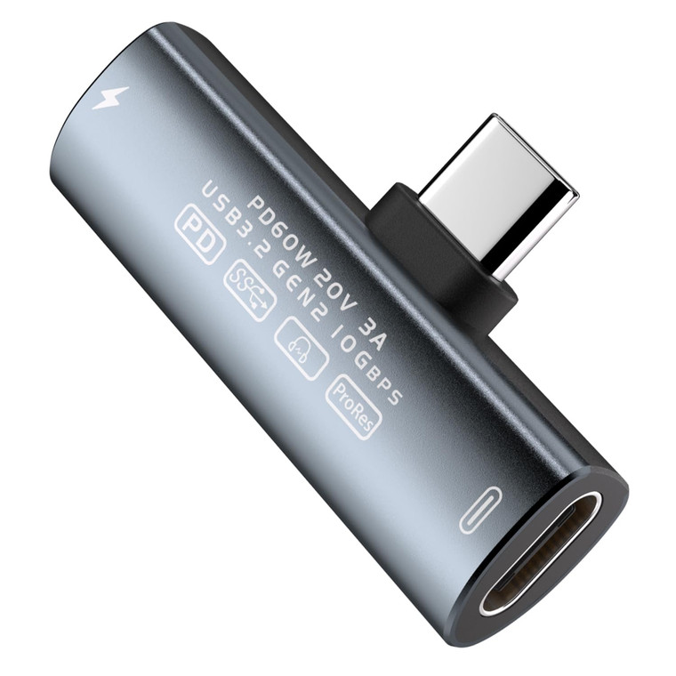 Jadebones USB C Splitter, Dual USB C Headphone and Charger Adapter with PD 60W Fast Charging Compatible with iPhone 16/15 Series, iPad, Galaxy S24/S2