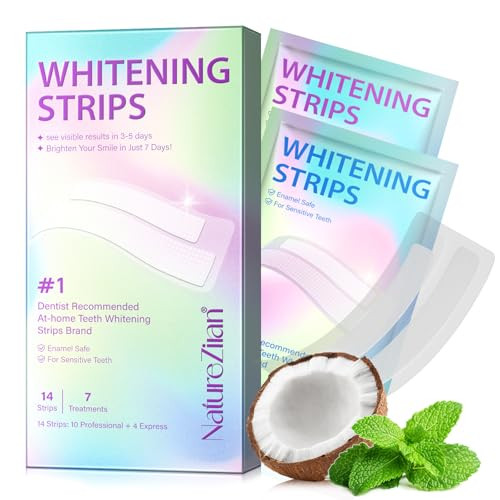 Teeth Whitening Strips,7-Day whitening Strips,Sensitive Teeth Whitener,Enamel Safe for Whiter Teeth,Deep Stains Removal,nstant Teeth Whitening Withou