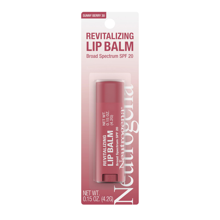 Neutrogena Revitalizing Tinted Lip Balm Broad Spectrum SPF 20 Sunscreen, Moisturizing Lip Balm with a Sheer Tint for Softer, Smoother, Healthier-Look