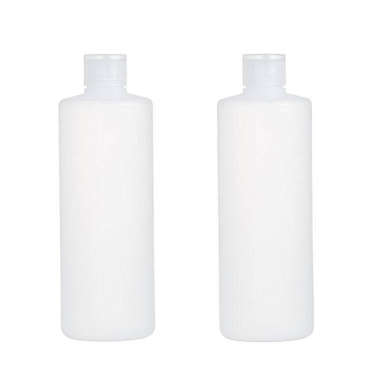 Elandy 2PCS Transparent Refillable Empty Plastic Cosmetic Squeezable Vial Bottles Jar Pot with Flip Cap Toner Lotion Shower Gel Shampoo Storage Conta