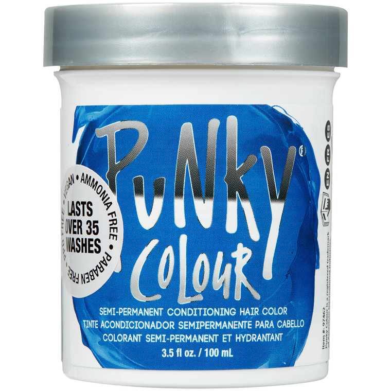 Punky Atlantic Blue Semi Permanent Hair Color - Vegan & Cruelty-Free Conditioning Hair Dye, Lasts Up to 35 Washes, 3.5 fl oz