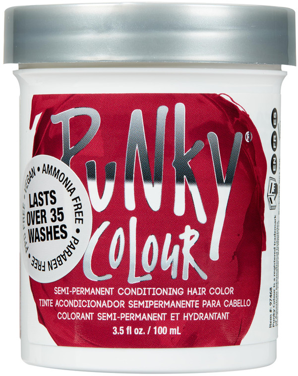 Punky Poppy Red Semi Permanent Hair Color - Vegan & Cruelty-Free Conditioning Red Hair Dye, Lasts Up to 35 Washes, 3.5 fl oz