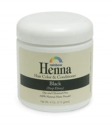 Rainbow Research Henna Hair Color and Conditioner, Persian Black Deep Ebony, 4 Ounce