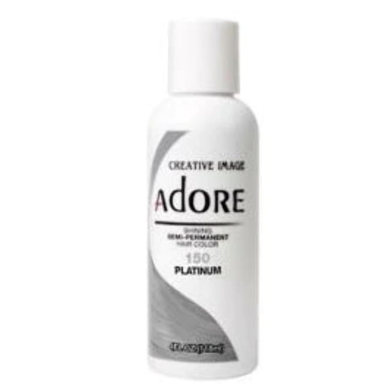 Adore Semi Permanent Hair Color - Vegan and Cruelty-Free Hair Dye - 4 Fl Oz - 155 Titanium (Pack of 1)