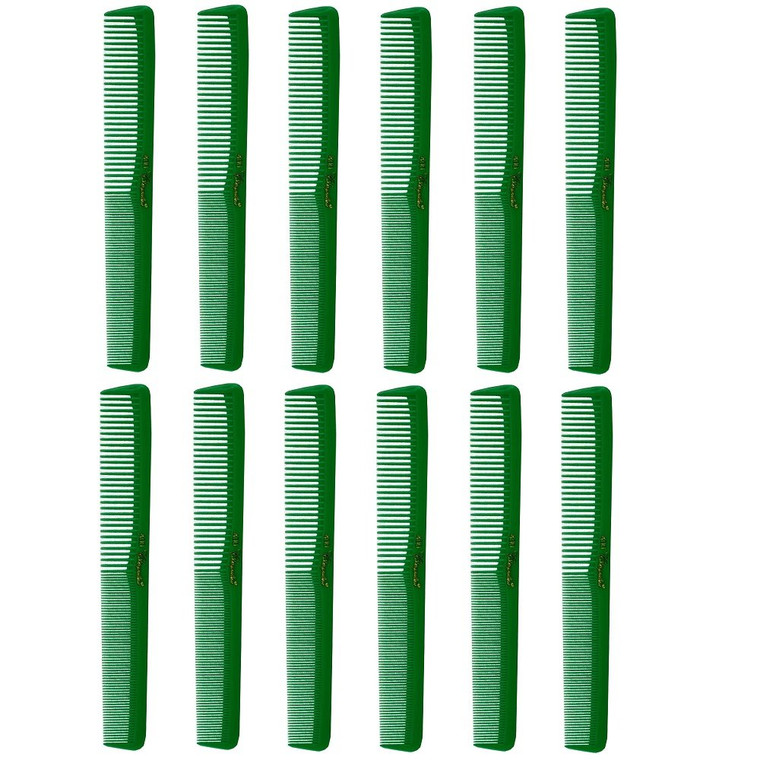 Barber Beauty Hair Cleopatra 400 All Purpose Combs (12 Pack) 12 x SB-C400-GREEN