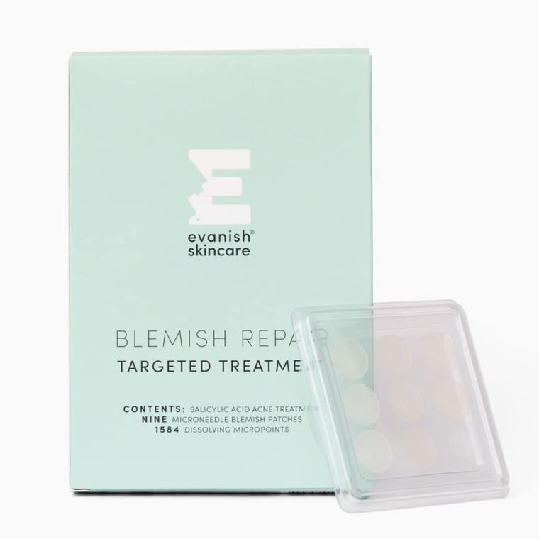 Evanish Skincare Blemish Repair Microneedling Pimple Patches - Salicylic Acid, Niacinamide & Vitamin C - 9 Count - Tariff-free